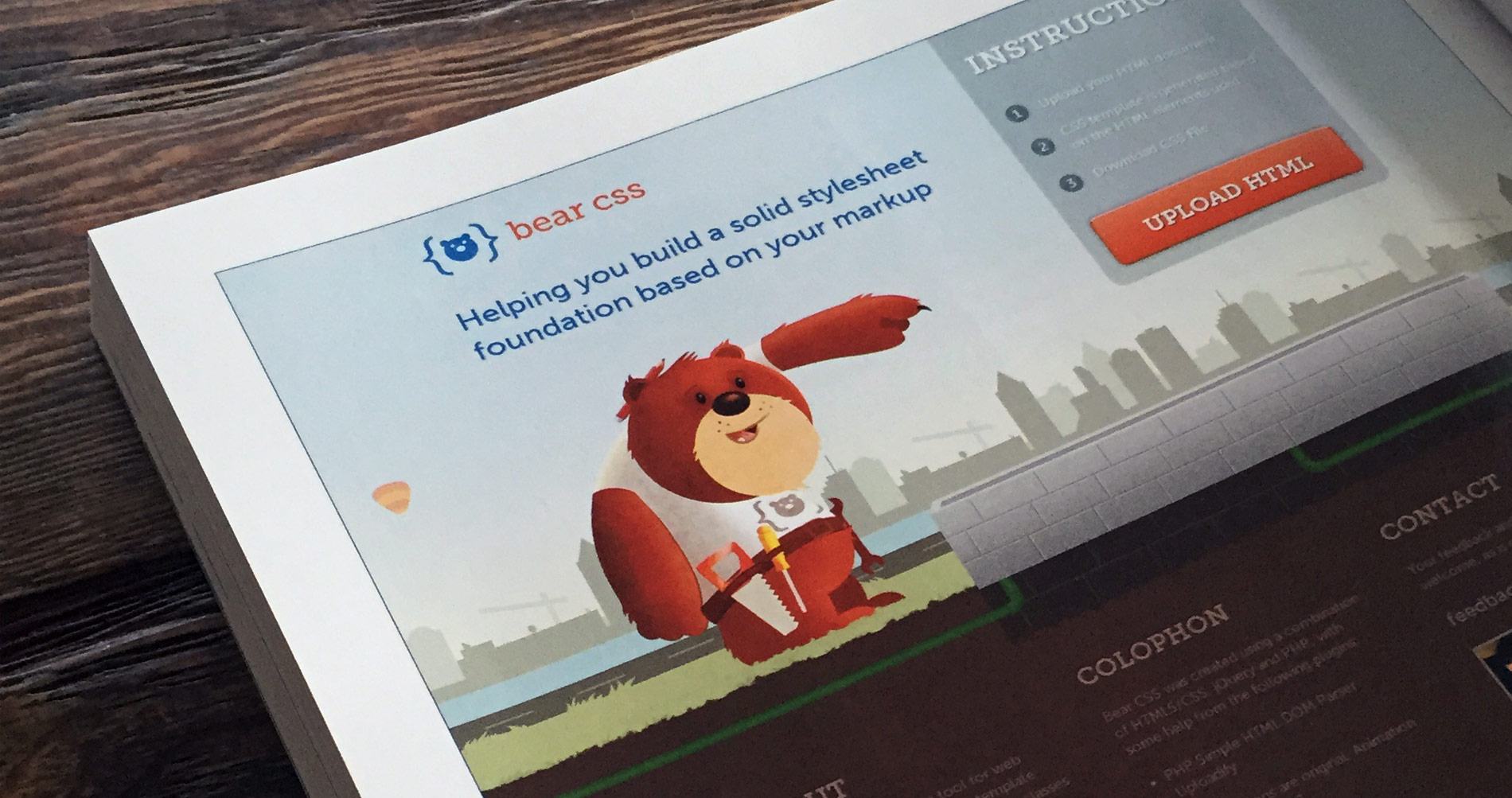 Bear CSS featured in The Web Designers Idea Book